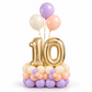 Double Number Balloon Stack with Helium Balloons