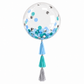 Personalized Clear Confetti Balloon with Tassels