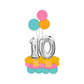 Double Number Balloon Stack with Helium Balloons