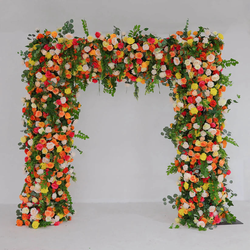 COLORFUL BACKDROP ARCH WEDDING