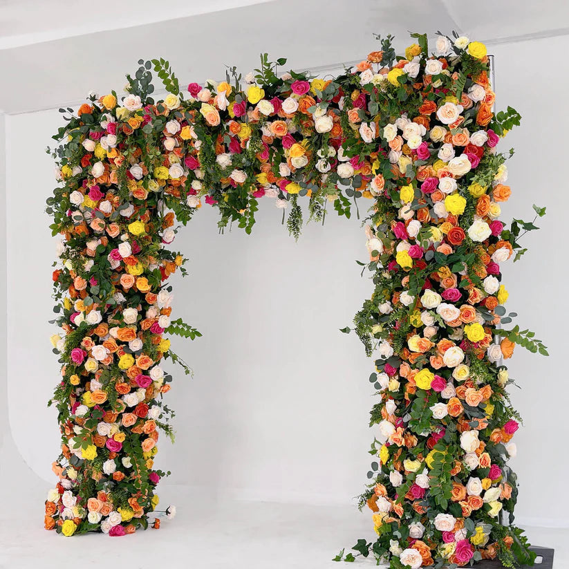 COLORFUL BACKDROP ARCH WEDDING