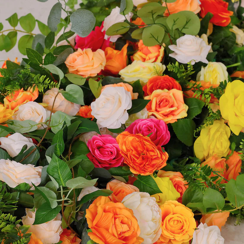 COLORFUL BACKDROP ARCH WEDDING